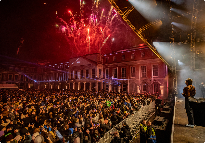 fireworks show at NYF Dublin