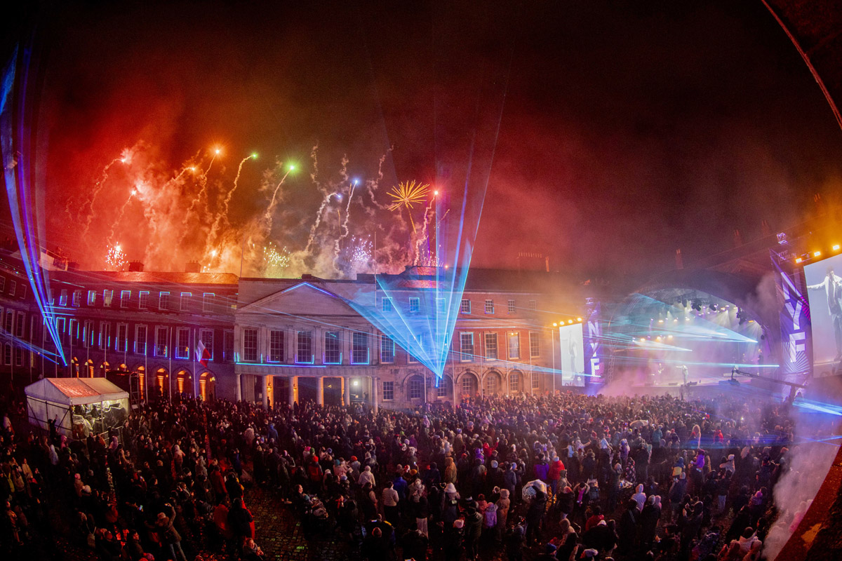 NYF Dublin,  Dublin City Castle. Ring in 2024 with New Year’s Festival Dublin, Ireland’s Biggest New Year’s Celebration. Photo: Allen Kiely / Fáilte Ireland